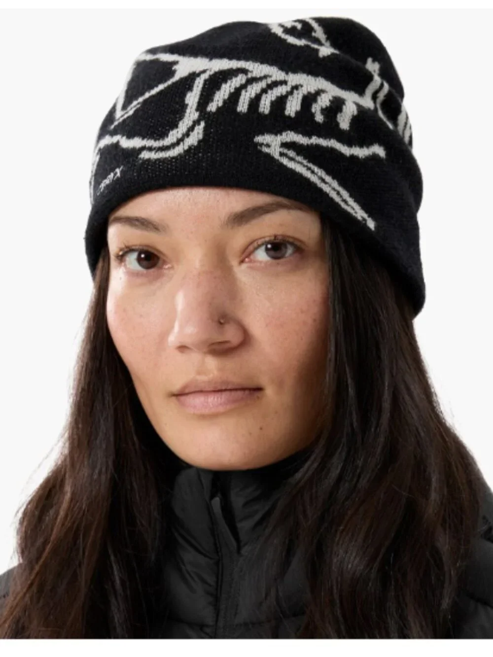 Arc'teryx Bird Head Toque Beanie Knit Hat Logo Orca Monochrome Black White NEW